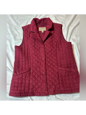 Cabela's Women's Outerwear Vest Medium Quilted Button Up Lined